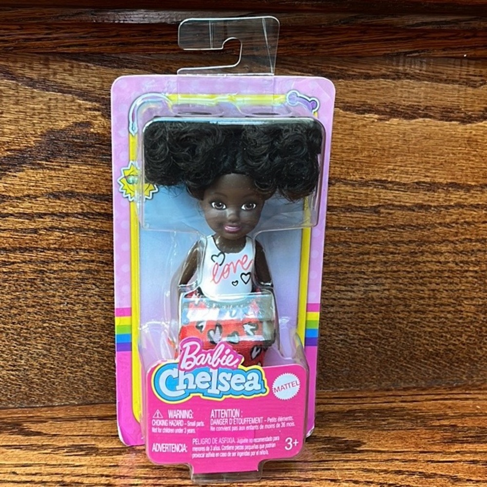 Barbie Chelsea Doll with Love Shirt and Red Skirt with Hearts